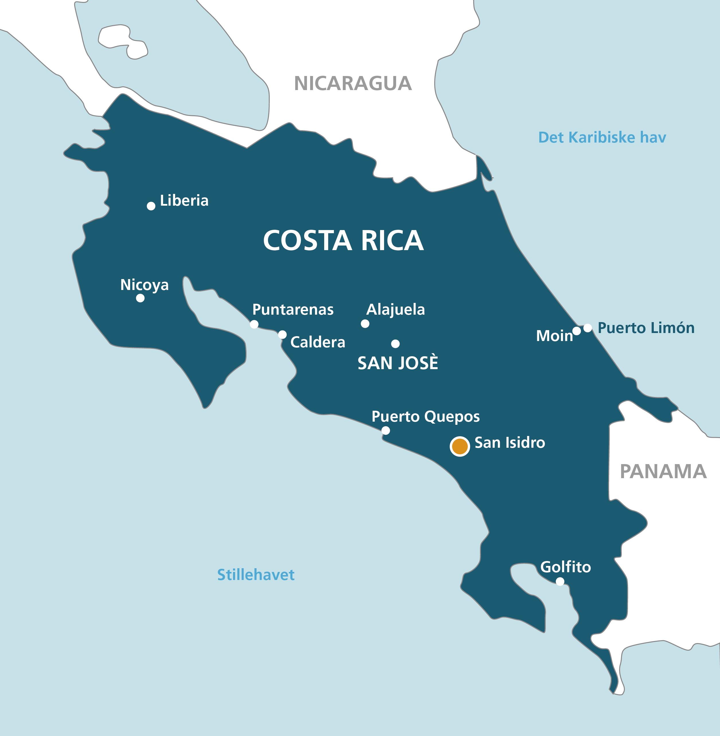 Map Costarica 